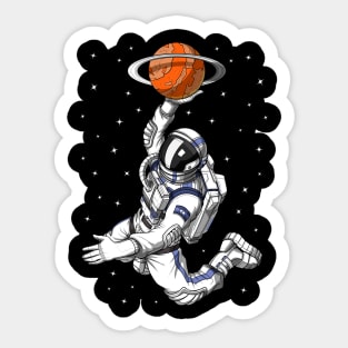 Space Astronaut Basketball Sticker